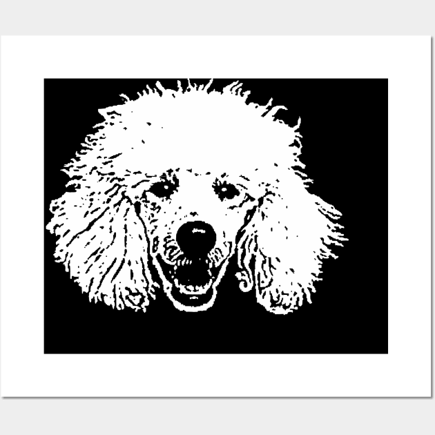 White Poodle Wall Art by childofthecorn